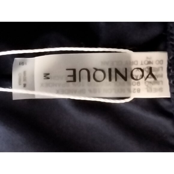 Yonique Blue Mid-Waist Swim Shorts Elastic Waist Tankini Bottoms Size Medium - Picture 5 of 7